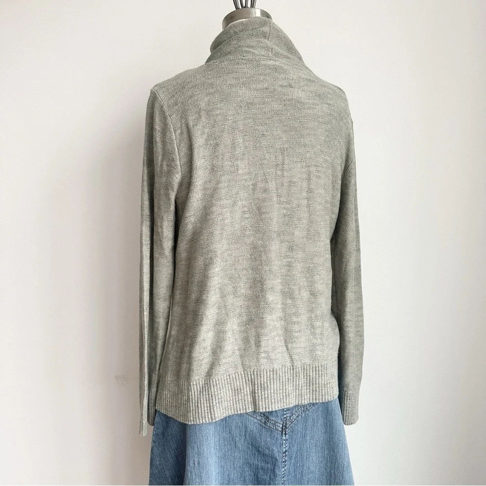J. Jill Wearever Funnel-Neck Sweater Grey Women’s Medium